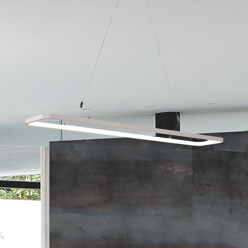 Linear Kitchen Suspension Pendant Acrylic LED Ceiling Light - 39"/47" Wide - Warm/White Light