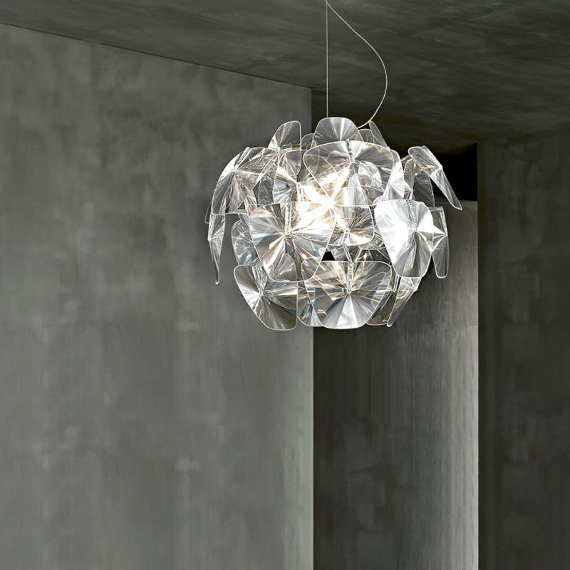 Modern Acrylic Pendant Lighting Fixture - 24/28.5/43 Wide Clear Ceiling Suspension Lamp