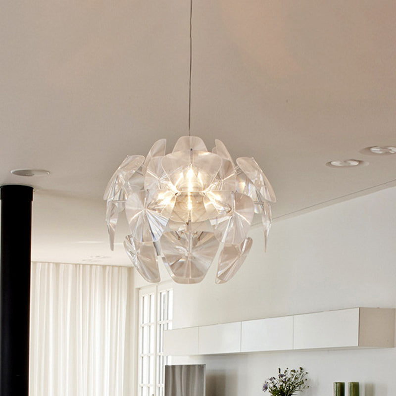 Modern Acrylic Pendant Lighting Fixture - 24/28.5/43 Wide Clear Ceiling Suspension Lamp