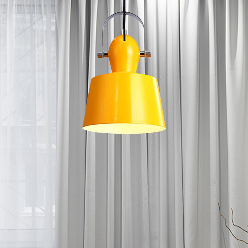 Minimalist Metal Trifle Bowl Pendant Lamp with 1 Light - Black/White/Yellow