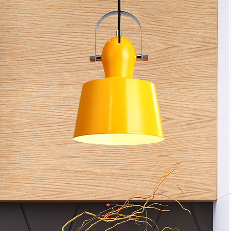 Minimalist Metal Trifle Bowl Pendant Lamp with 1 Light - Black/White/Yellow