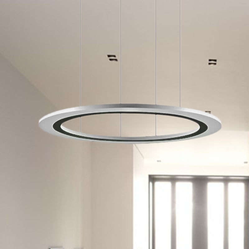 Sleek Acrylic Led Chandelier Pendant Light With Diy Design - Warm/White Ideal For Living Room