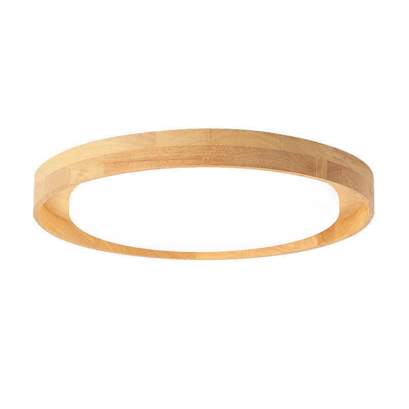 Plafonnier LED rond en acrylique de 15"/19" au design moderne, lumière chaude/blanche