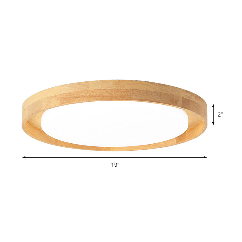 Plafonnier LED rond en acrylique de 15"/19" au design moderne, lumière chaude/blanche