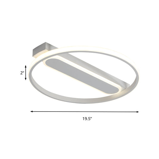 Flush Mount Acrylic Led Light For Bedroom Ceiling - Ring Design Warm/White 16/19.5/23.5 Dia
