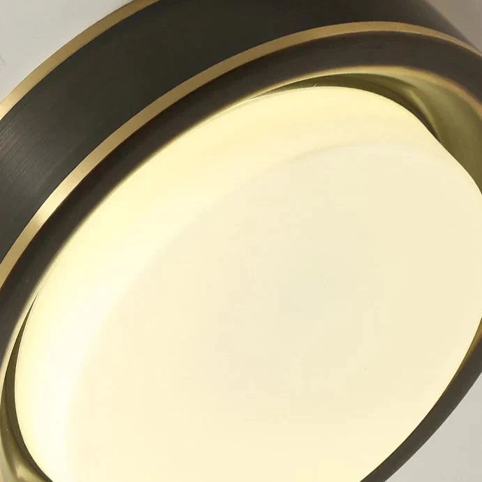 Simple Modern Black Copper Ceiling Lamp – Sleek Design for Living Rooms