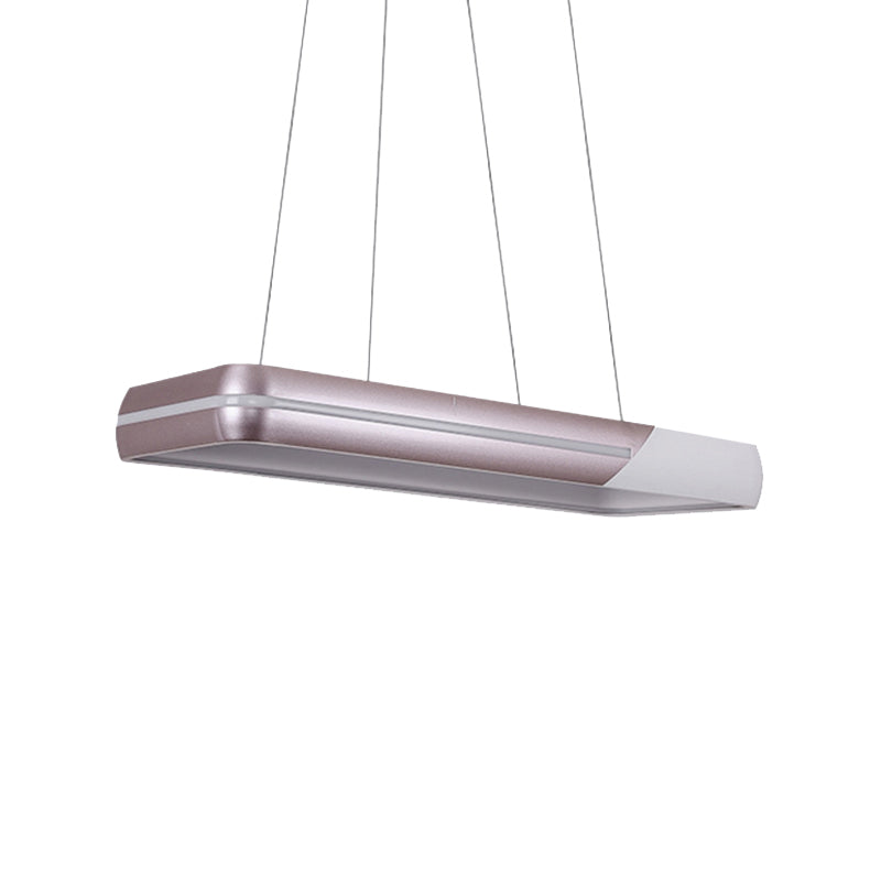 Rose Gold Metal Pendant Light: Simple Style Led Ideal For Dining Room