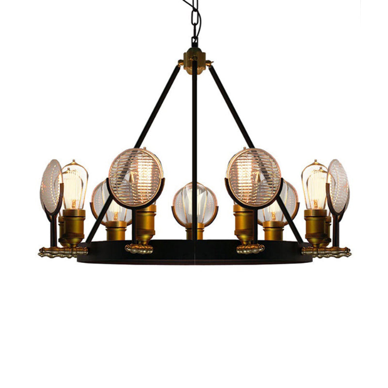 Vintage Metal Suspension Light in Brass Finish - Ring Pendant for Bedroom Lighting