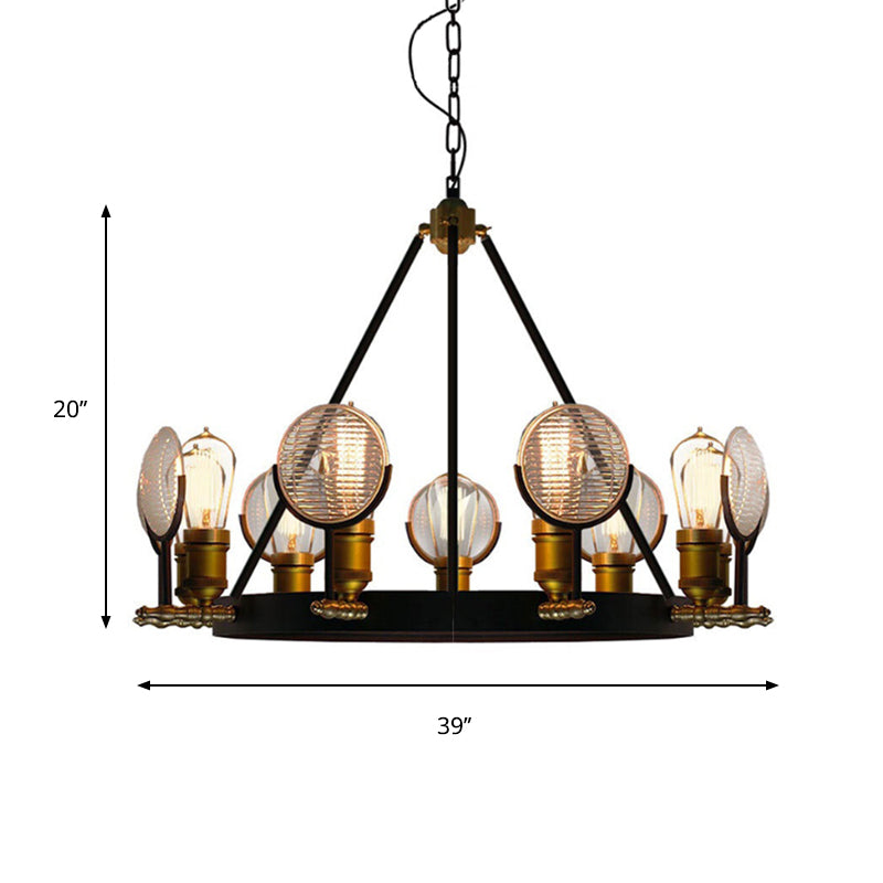 Vintage Metal Suspension Light in Brass Finish - Ring Pendant for Bedroom Lighting