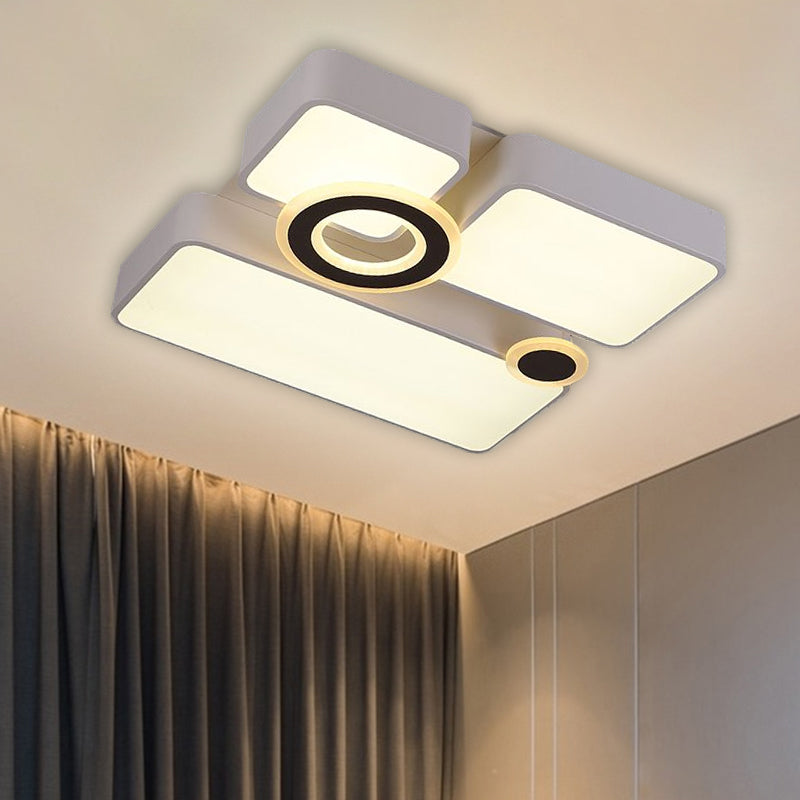 Simplicity Acrylic LED Ceiling Light - White, 3 Color Options, 24.5"/35.5"/43" Sizes