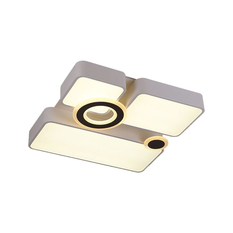 Simplicity Acrylic LED Ceiling Light - White, 3 Color Options, 24.5"/35.5"/43" Sizes