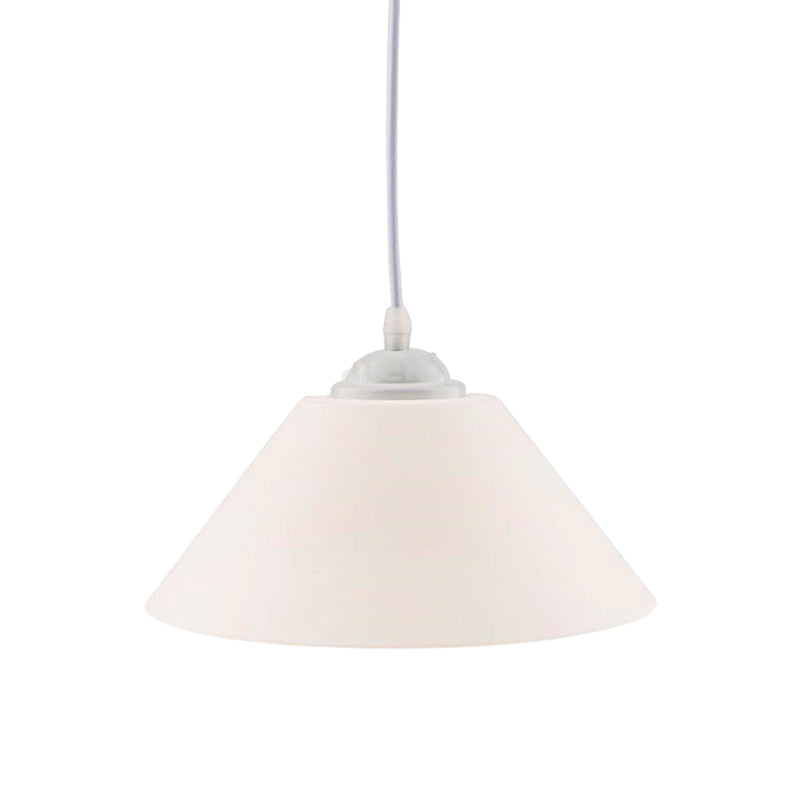 Modern Metal Conic Pendant Light with Adjustable Cord for Living Room - Black/Gray/Dark Green