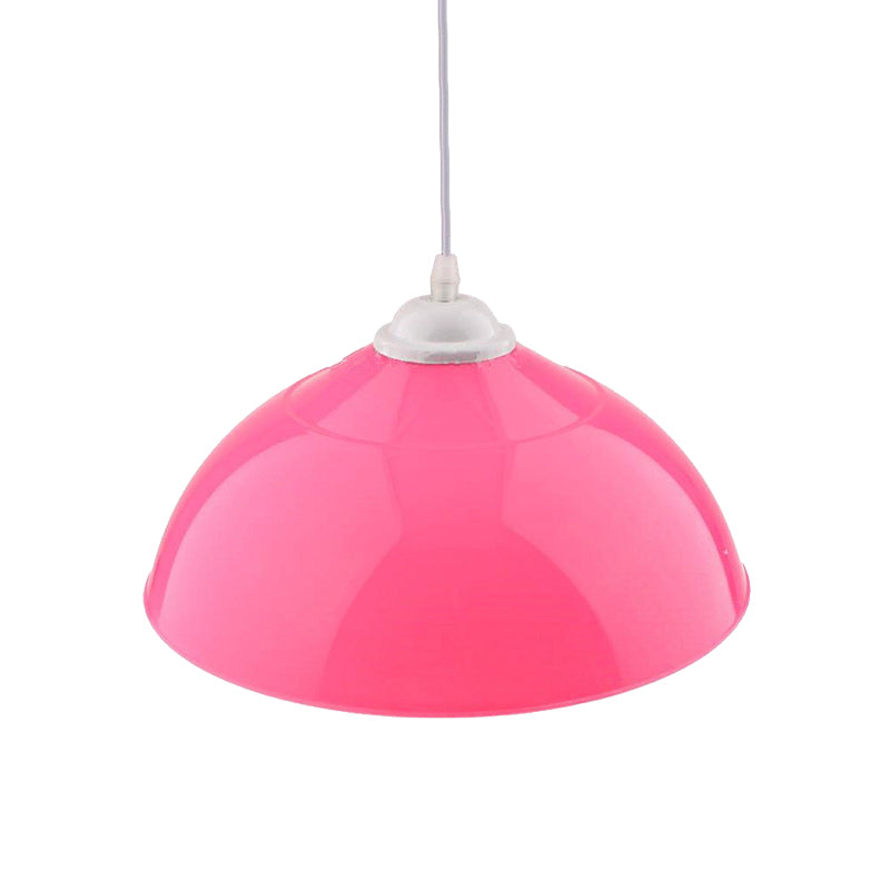 Modern Metallic Pendant Light in Polished Black/Grey - 1-Light Ceiling Hanging Fixture for Dining Room