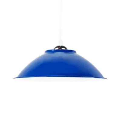 Lampe suspendue industrielle en aluminium - Cordon réglable - 10,5"/14" L - 1 tête - Lampe de restaurant - Rouge/Jaune
