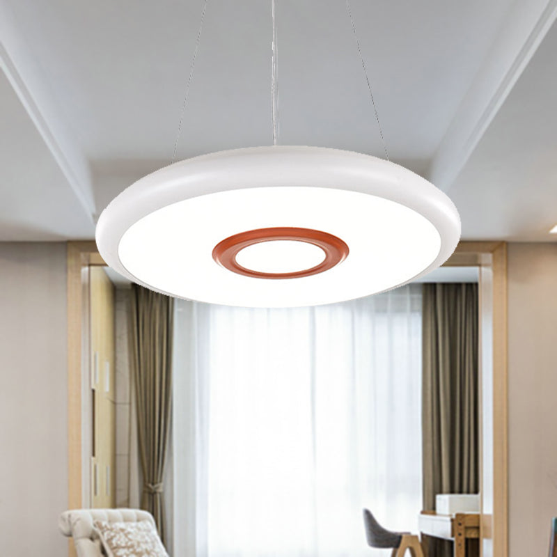 Circular Metal LED Pendant Lamp Kit in Warm/White/Natural Light - 18"/22" Wide