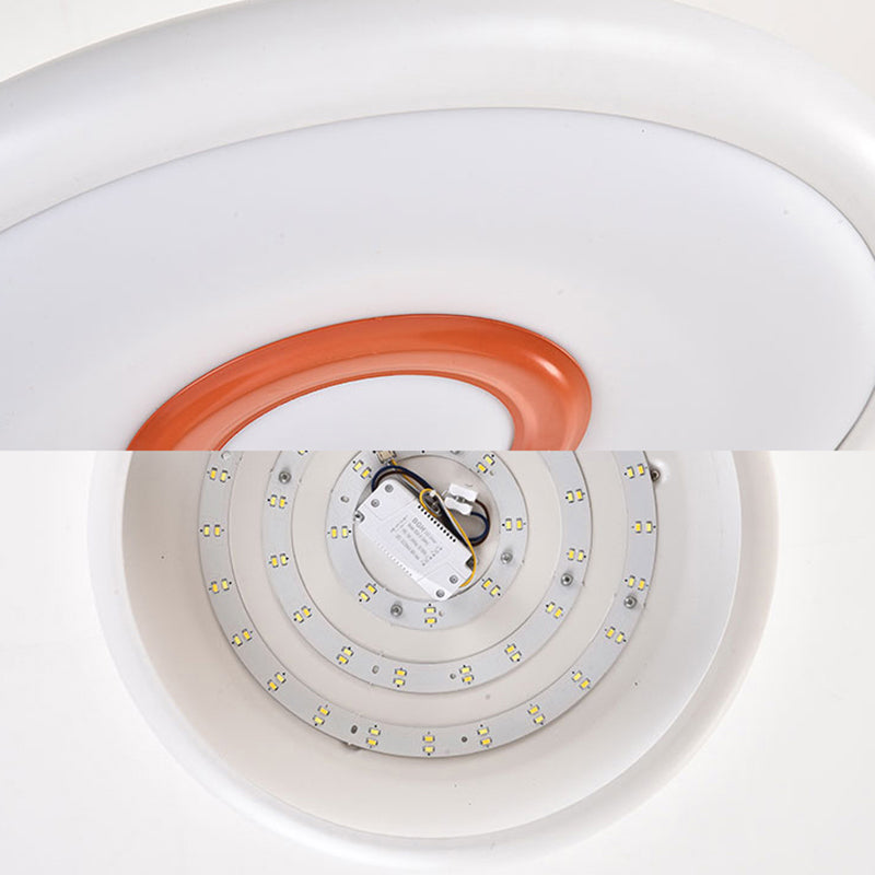 Circular Metal LED Pendant Lamp Kit in Warm/White/Natural Light - 18"/22" Wide
