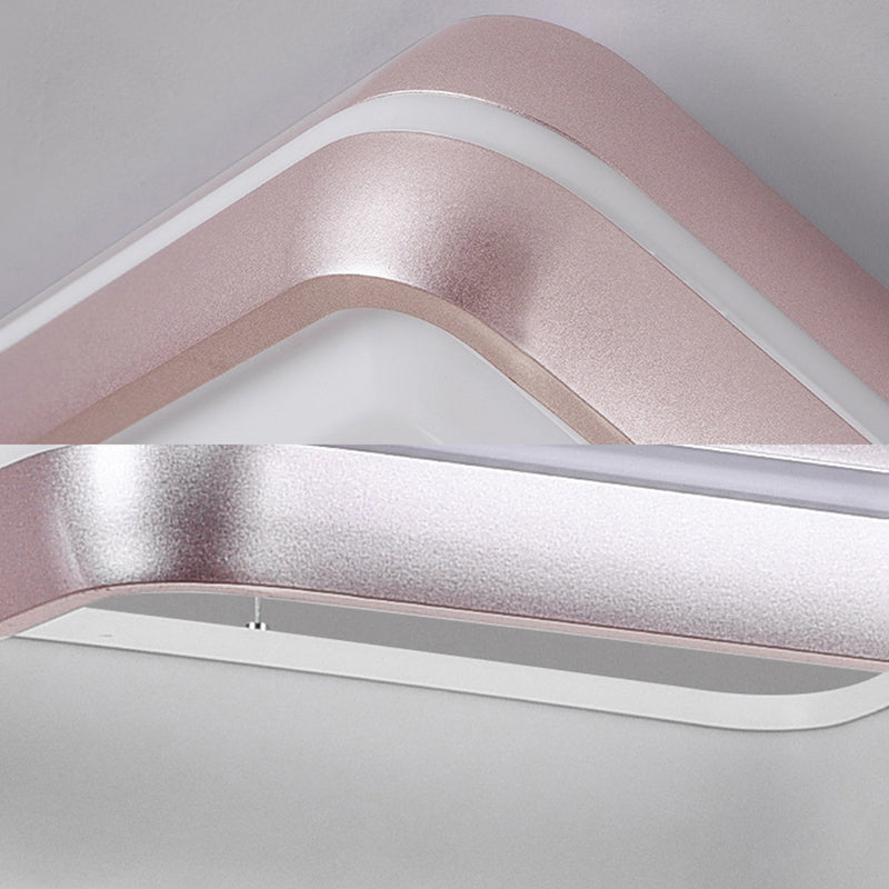 Modern LED Rose Gold Ring Pendant Light, Metal Hanging Fixture for Dining Room - 18"/19"/21.5"/30" Wide