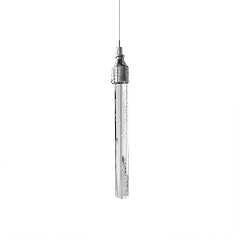 Modern Tube Shaped Crystal Hanging Lamp with Warm/White Light - Ideal for Bars and Living Rooms