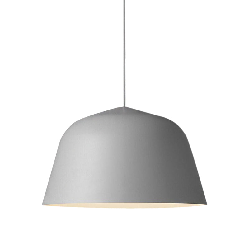 Lampe suspendue en métal à 1 lampe de style nordique en forme de dôme, noire/verte, pour chambre à coucher