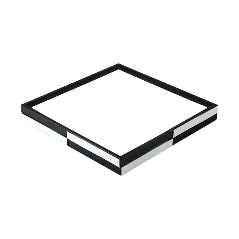 Plafonnier LED moderne en acrylique noir, lumière chaude/blanche, 16"/19,5"/37,5" de large
