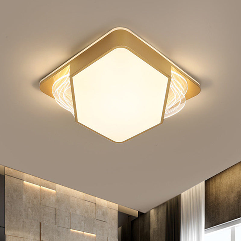 Contemporary Gold Flush Mount LED Ceiling Light in Warm/White, 18/21.5/35.5" Width"

or

"Modern Gold LED Flush Mount Ceiling Light - Warm/White, 18/21.5/35.5" Width