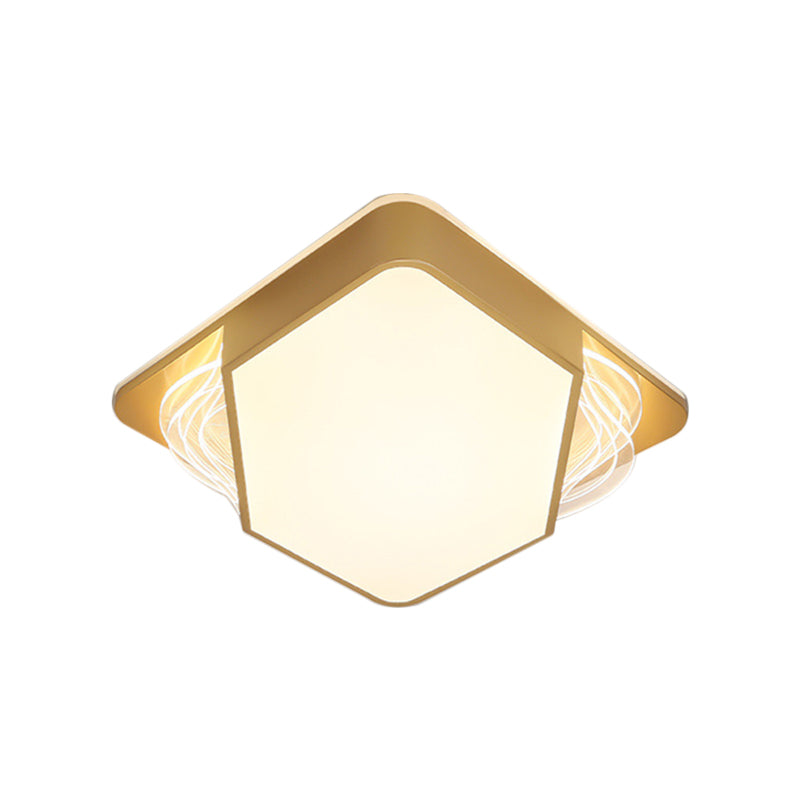 Contemporary Gold Flush Mount LED Ceiling Light in Warm/White, 18/21.5/35.5" Width"

or

"Modern Gold LED Flush Mount Ceiling Light - Warm/White, 18/21.5/35.5" Width