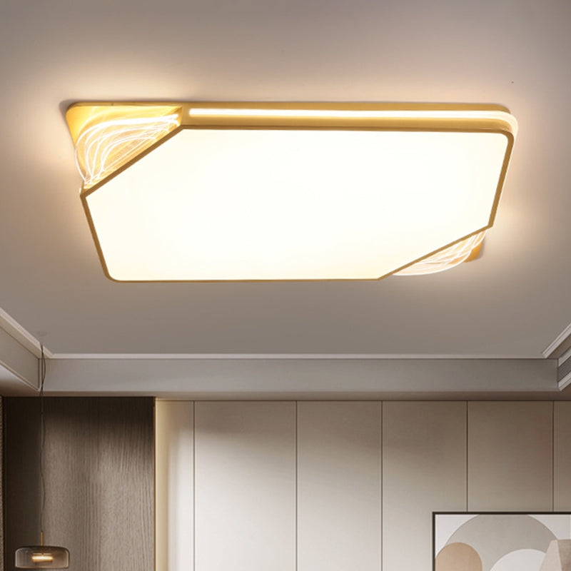 Contemporary Gold Flush Mount LED Ceiling Light in Warm/White, 18/21.5/35.5" Width"

or

"Modern Gold LED Flush Mount Ceiling Light - Warm/White, 18/21.5/35.5" Width