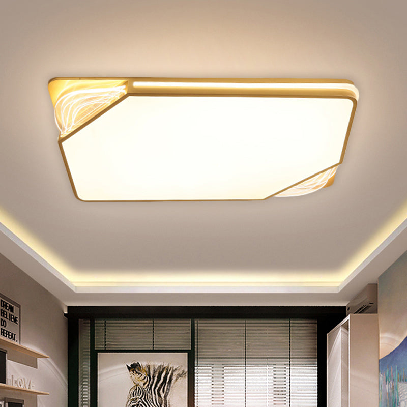 Contemporary Gold Flush Mount LED Ceiling Light in Warm/White, 18/21.5/35.5" Width"

or

"Modern Gold LED Flush Mount Ceiling Light - Warm/White, 18/21.5/35.5" Width