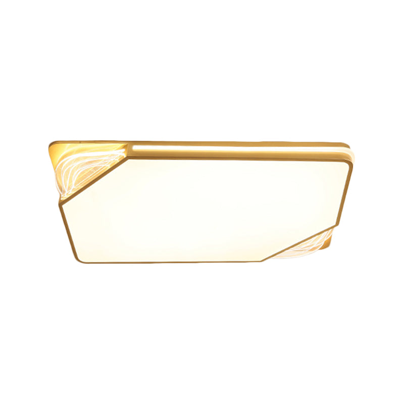 Contemporary Gold Flush Mount LED Ceiling Light in Warm/White, 18/21.5/35.5" Width"

or

"Modern Gold LED Flush Mount Ceiling Light - Warm/White, 18/21.5/35.5" Width
