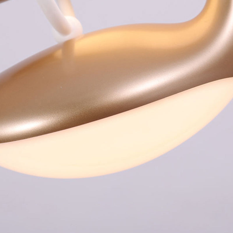 Swan Hanging LED Ceiling Light with Post Modern Acrylic Shade and 3 Light Settings