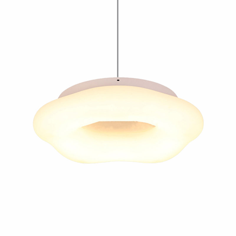 Cloud Drop Acrylic LED Pendant Ceiling Light for Living Room - 18"/21.5" Wide, White