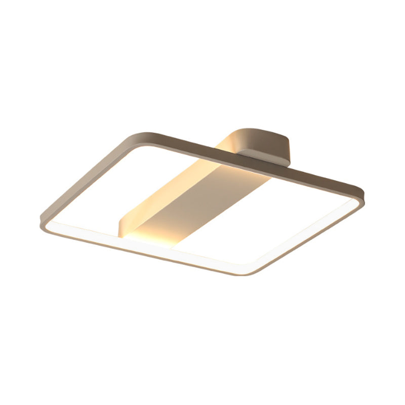 Rectangular Led Flush Light: Modern Acrylic Ceiling Fixture (18/21.5/25.5) With Warm/White Light For