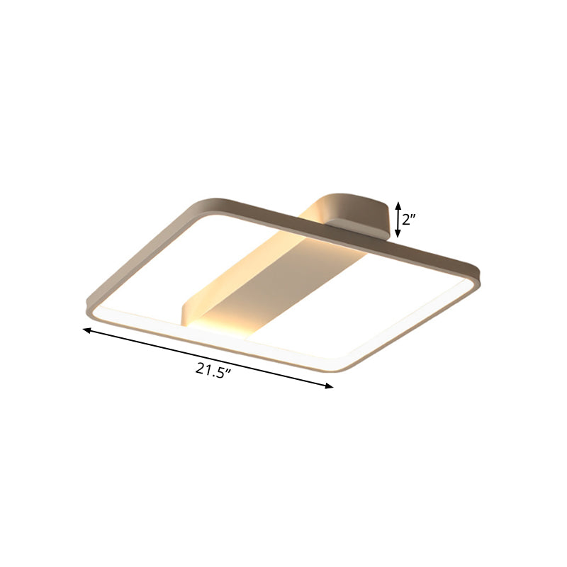 Rectangular LED Flush Light: Modern Acrylic Ceiling Fixture (18"/21.5"/25.5") with Warm/White Light for Bedrooms