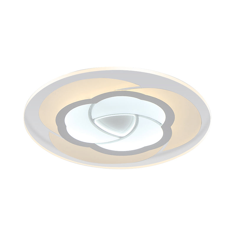 Modern Floral Flushmount LED Ceiling Light in Warm/White, 16"/19.5"/23.5" Wide