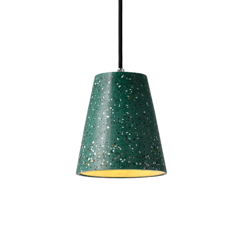 Louise - Sleek Concrete Cone Pendant Lighting Simplicity 1 Light Black/White/Brown Hanging Light