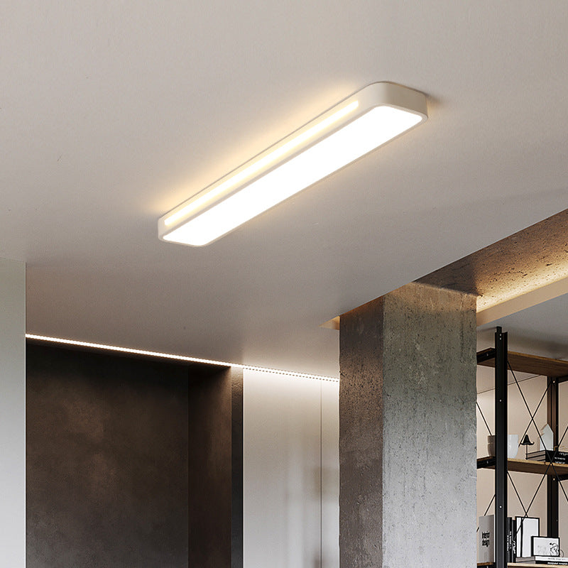 Modern Flush Mount LED Ceiling Light with Acrylic Diffuser - White/Warm Light, 19"/23"/31" Wide