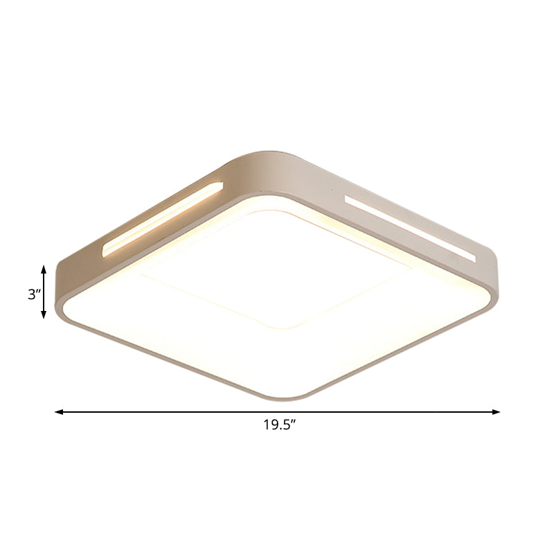 Modern White/Warm LED Flush Mount Ceiling Light in 3 Sizes