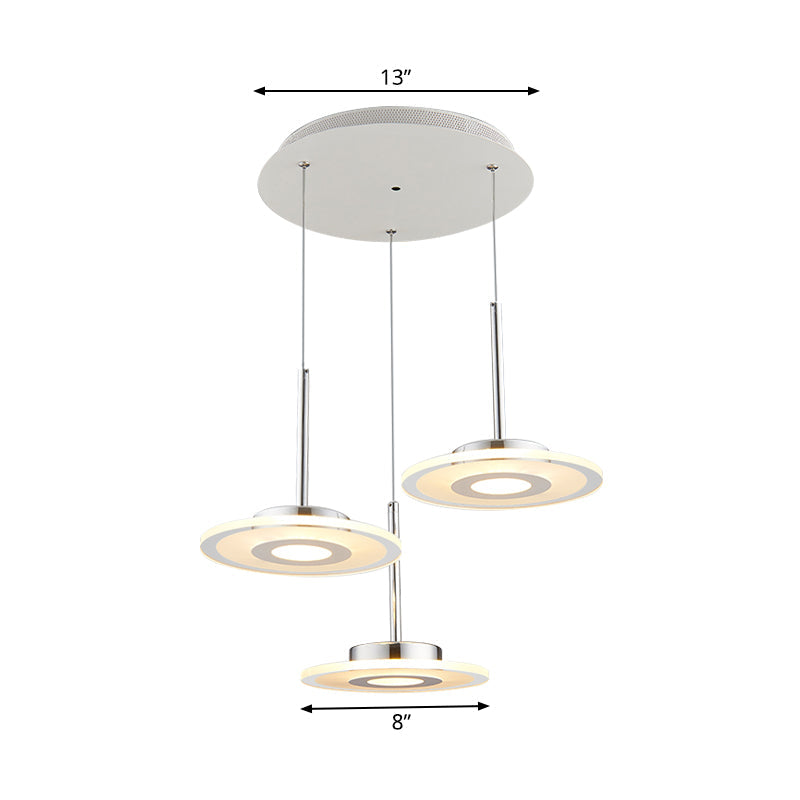 Nadège - Plafonnier LED circulaire en acrylique (lumière chaude/blanche/naturelle)