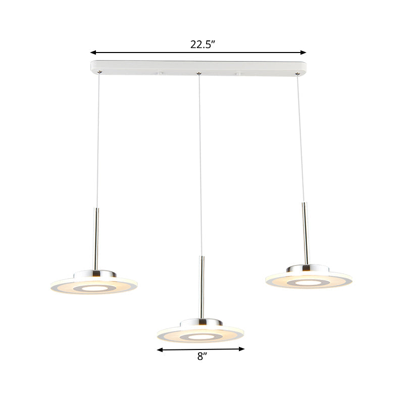 Nadège - Circular Acrylic Pendant Led Ceiling Light (Warm/White/Natural Light)