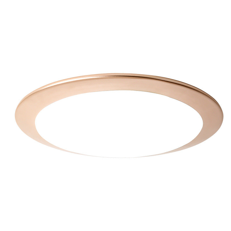 Nordic Acrylic Gold/Silver Flush Ceiling Light with Integrated LED - Bedroom Ceiling Lamp, 16"/20" Dia