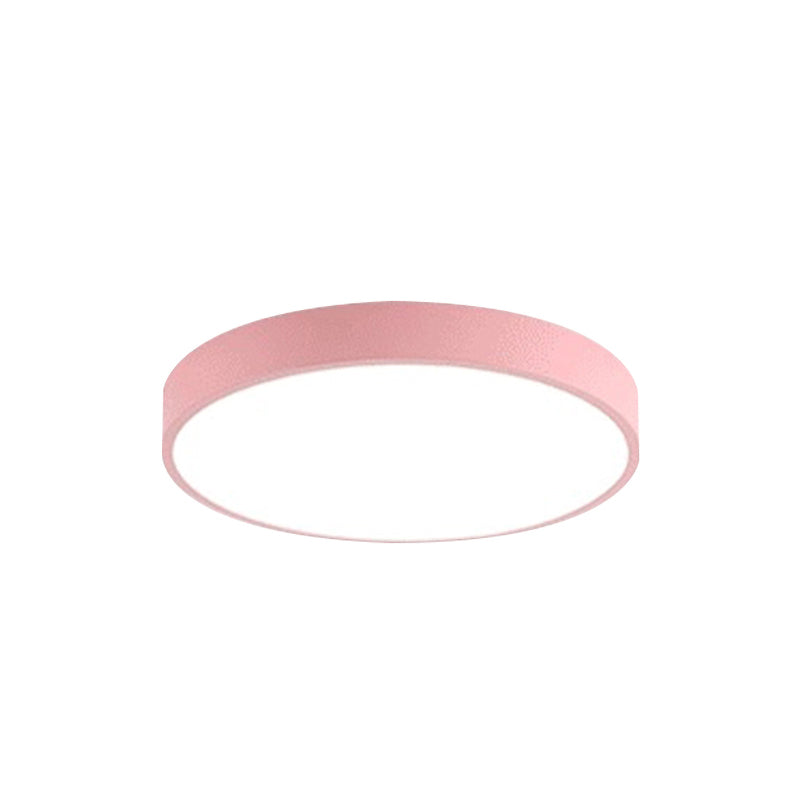 Modern Kids' Bedroom Ceiling Light: Acrylic Round Flush Mount