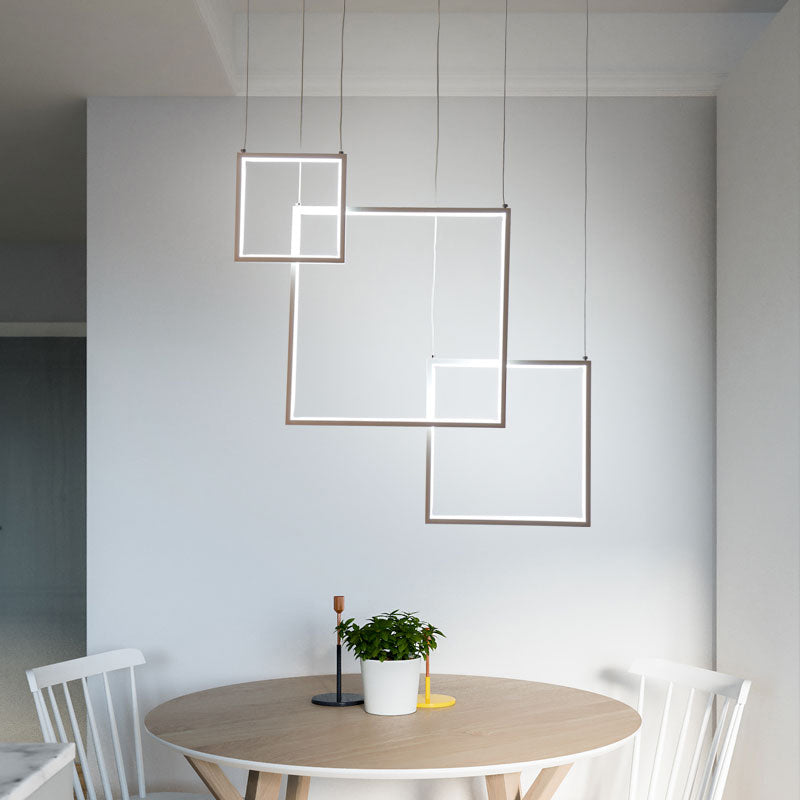 Modern 3/5-Head Acrylic Cluster Pendant Ceiling Light Fixture in Black/White