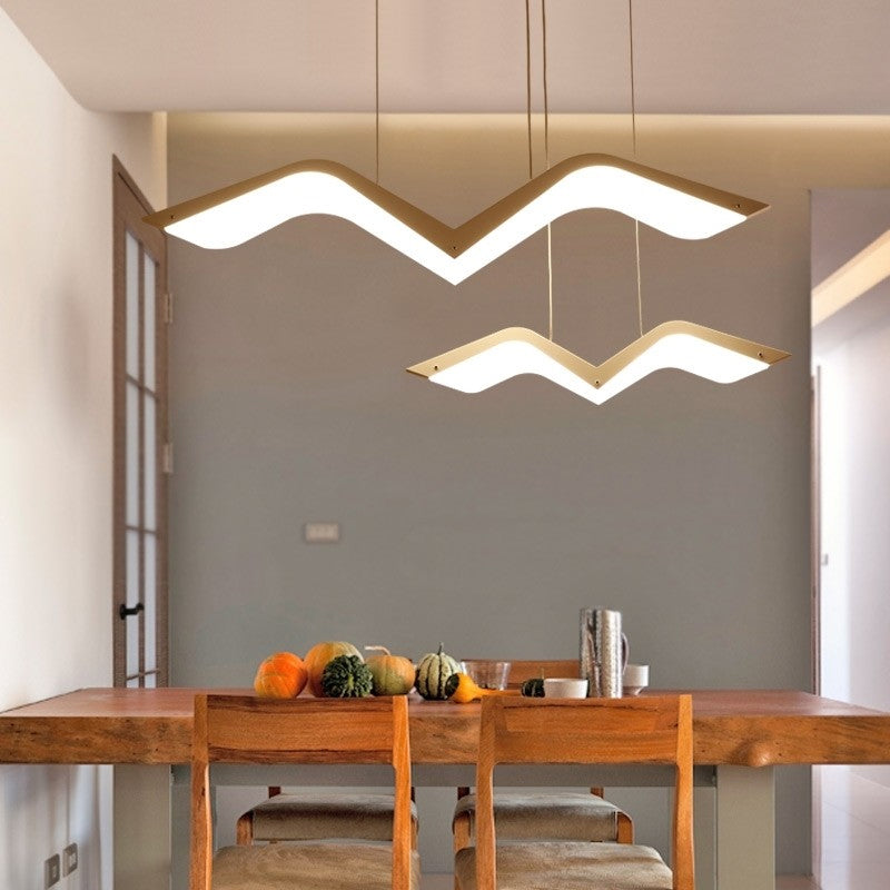 Seagull Multi Light Pendant LED Hanging Lamp in Elegant White Acrylic Shade - Choose from 2, 3, 4 or 5 Lights