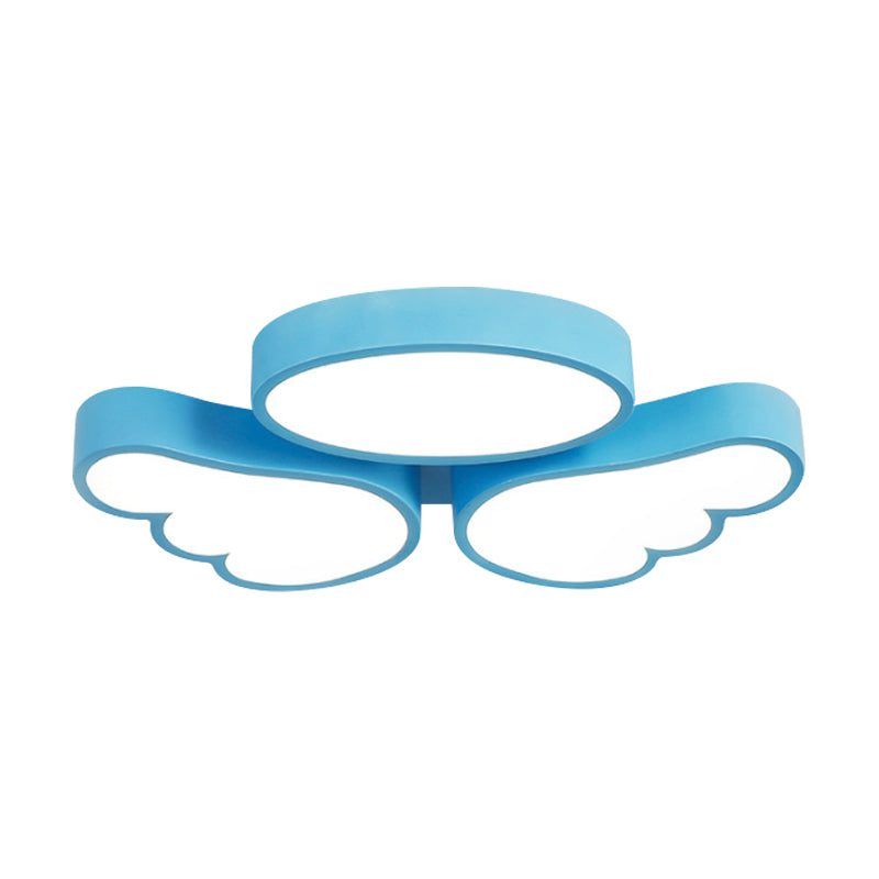 Round Wing Flush Ceiling Light - Cartoon Acrylic LED Flushmount Lighting - Bedroom Decor