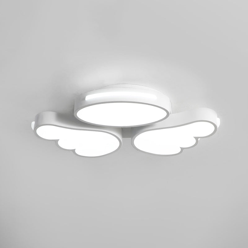 Round Wing Flush Ceiling Light - Cartoon Acrylic LED Flushmount Lighting - Bedroom Decor