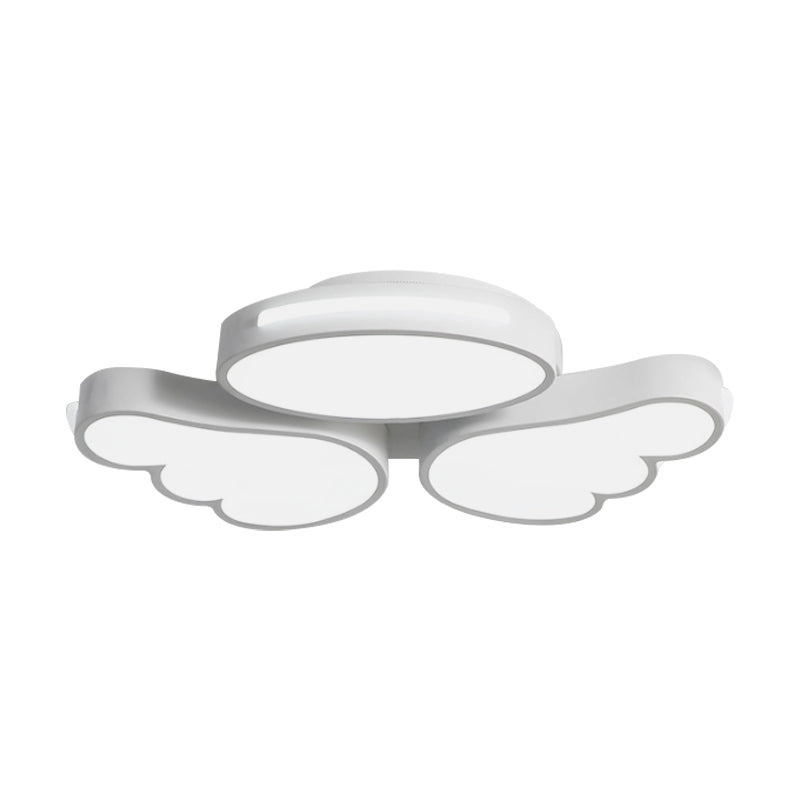 Round Wing Flush Ceiling Light - Cartoon Acrylic LED Flushmount Lighting - Bedroom Decor