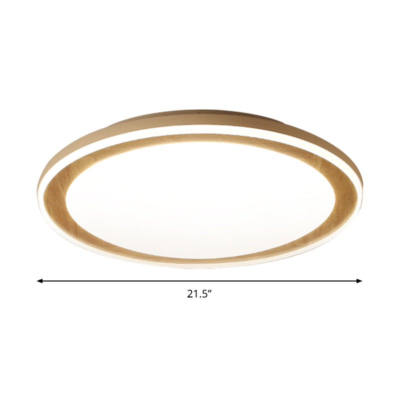 White LED Flush Ceiling Light - Modern & Simple Acrylic Lamp for Study Room & Kitchen