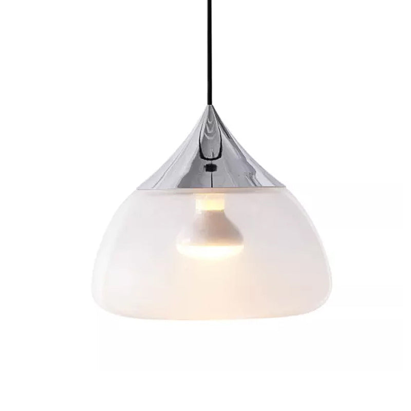 Suspension moderne en verre à 1 ampoule en chrome/or/or rose - Stout Design