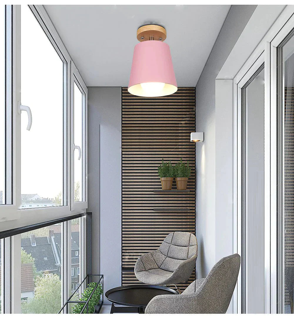 LED Ceiling Light Iron Wood Ceiling Lamps Nordic Modern Ceiling Lamp For Living Room Bedroom Decoration Fixture Corridor Kitchen