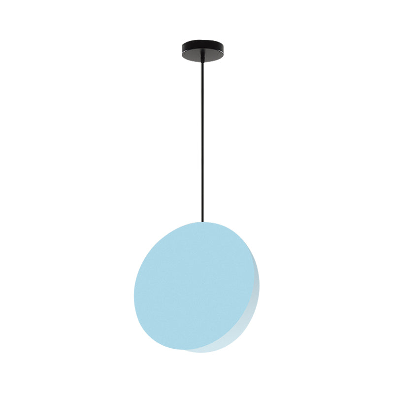 Modern Nordic Style 1-Light Metal Pendant Lamp (8"/12"W) - Black/Grey/White Hanging Ceiling Light